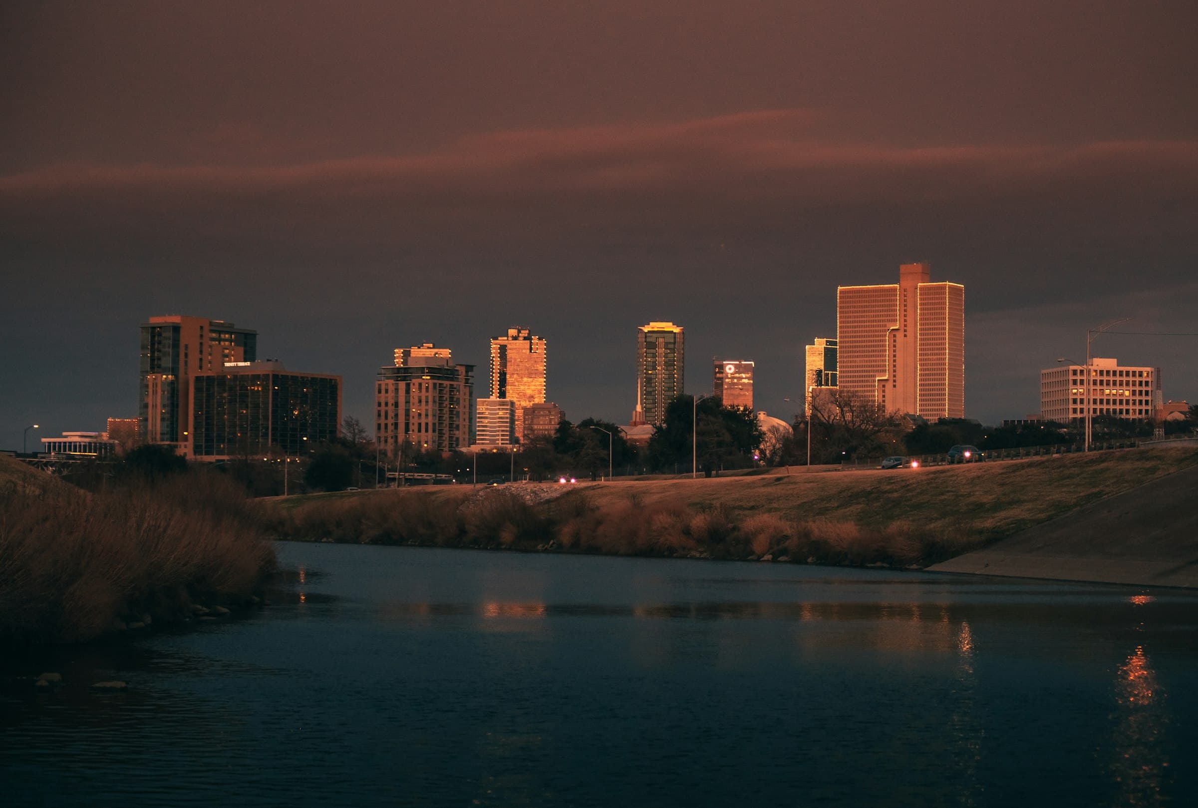 Downtown Fort Worth skyline at night